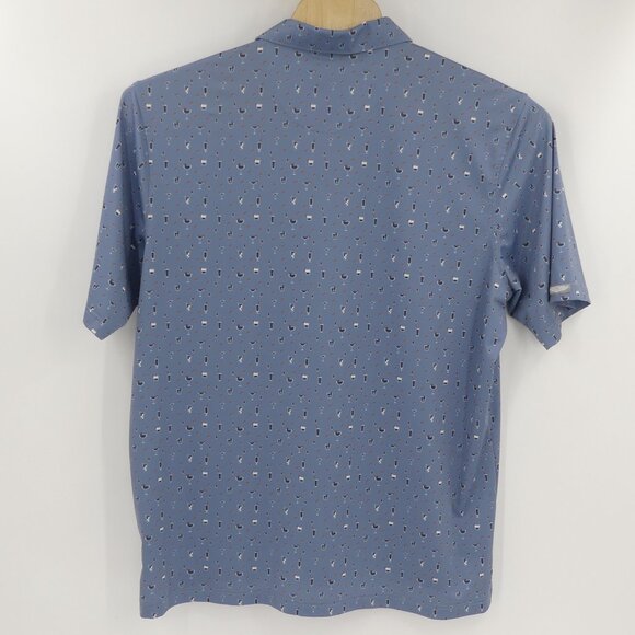 Straight Down Performance Men's XXL Polo Shirt Cocktail Print AOP - Picture 6 of 6